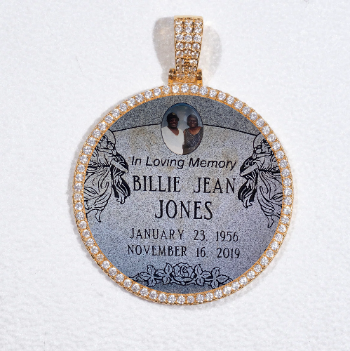 MEDIUM 3D CIRCLE CUSTOM PICTURE PENDANT