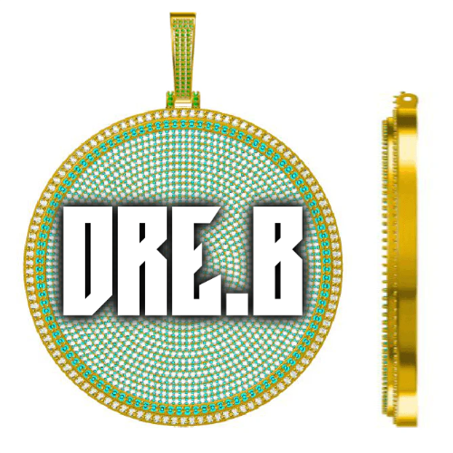 CUSTOM LETTER NECKLACE 3D BIG DISC