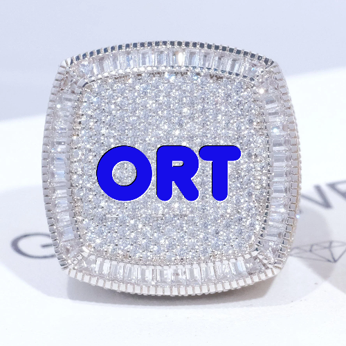 CUSTOM LETTER 3D ICED RING