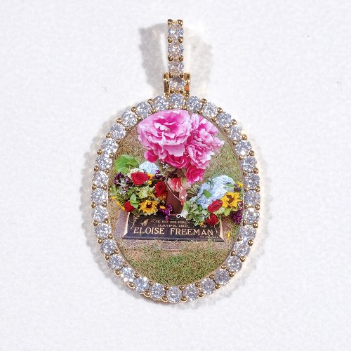 3D Oval Custom Picture Pendant