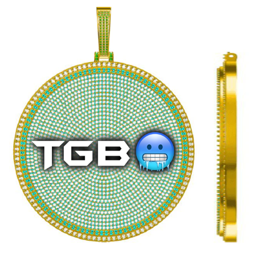 CUSTOM LETTER NECKLACE 3D BIG DISC