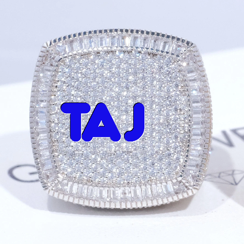 CUSTOM LETTER 3D ICED RING