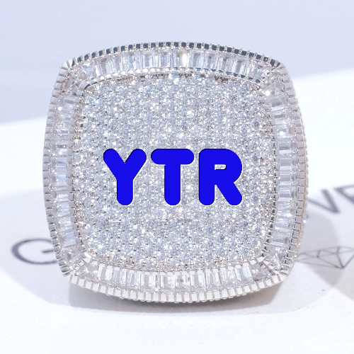 CUSTOM LETTER 3D ICED RING