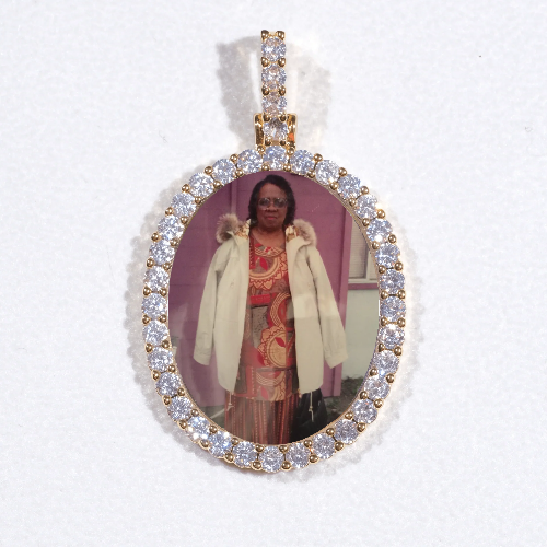 3D Oval Custom Picture Pendant