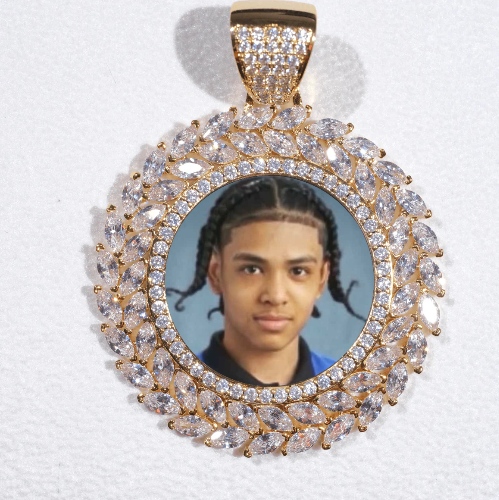 Large 3D Wheat Ear Custom Picture Pendant