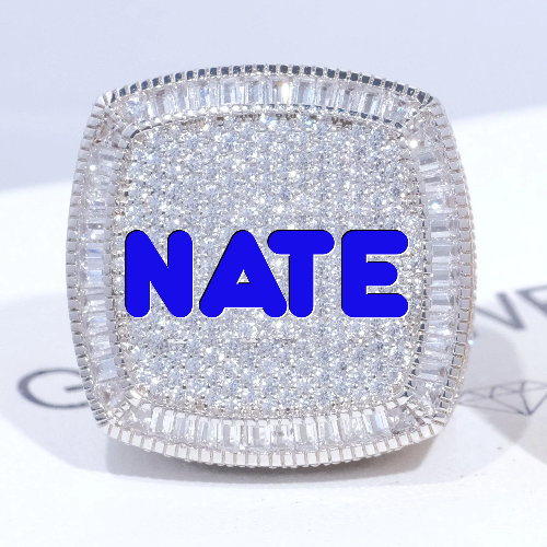 CUSTOM LETTER 3D ICED RING