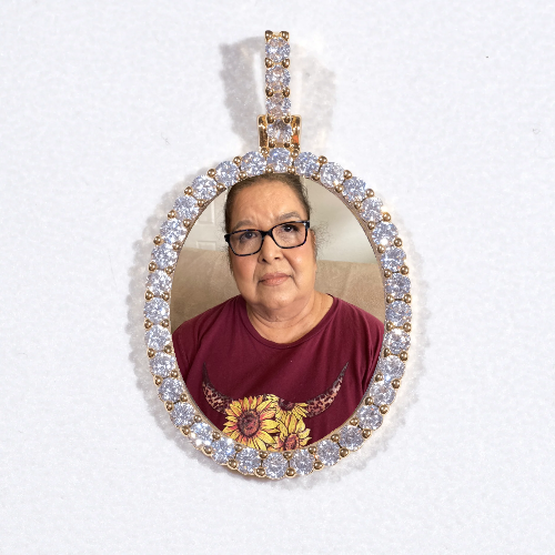 3D Oval Custom Picture Pendant