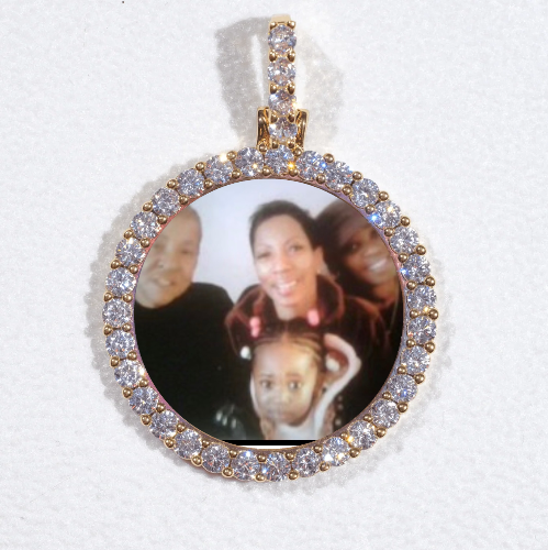 3D CIRCLE CUSTOM PICTURE PENDANT SMALL SIZE