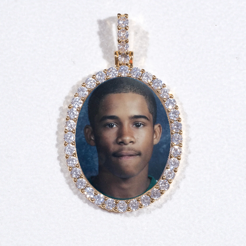 3D Oval Custom Picture Pendant