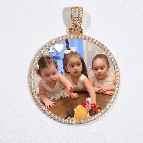MEDIUM 3D CIRCLE CUSTOM PICTURE PENDANT
