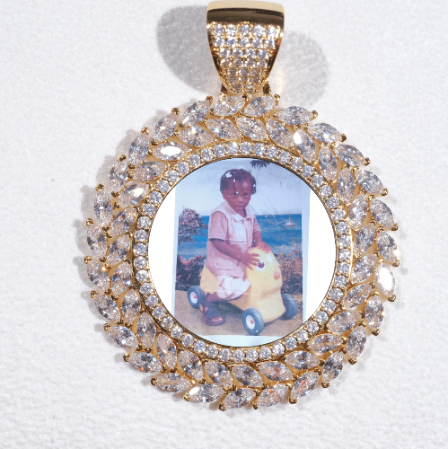 Large 3D Wheat Ear Custom Picture Pendant