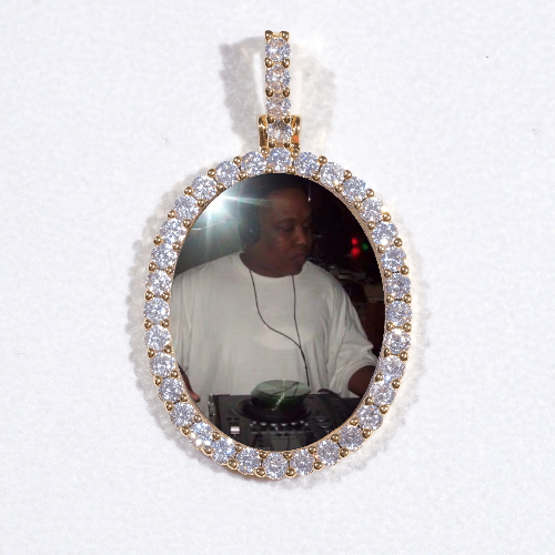 3D Oval Custom Picture Pendant