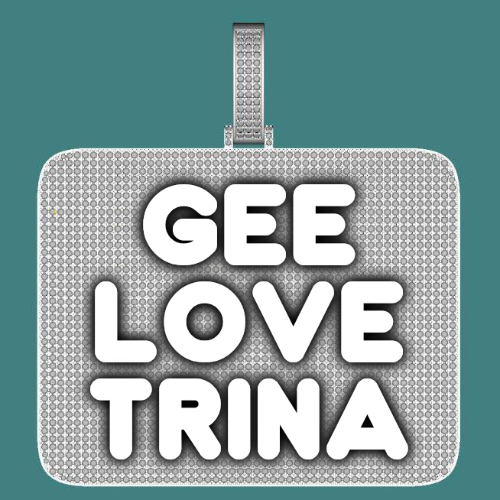 CUSTOM LETTER NECKLACE 3D BIG SQUARE