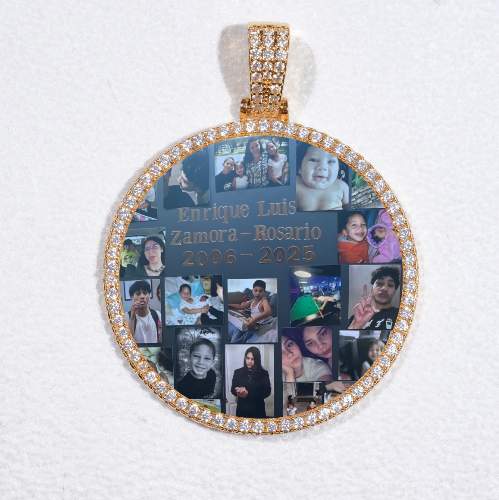 MEDIUM 3D CIRCLE CUSTOM PICTURE PENDANT