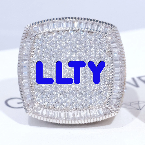 CUSTOM LETTER 3D ICED RING