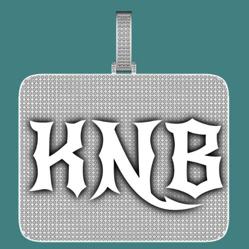 CUSTOM LETTER NECKLACE 3D BIG SQUARE
