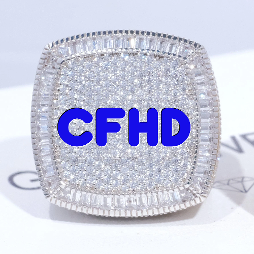 CUSTOM LETTER 3D ICED RING