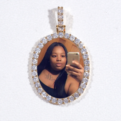 3D Oval Custom Picture Pendant