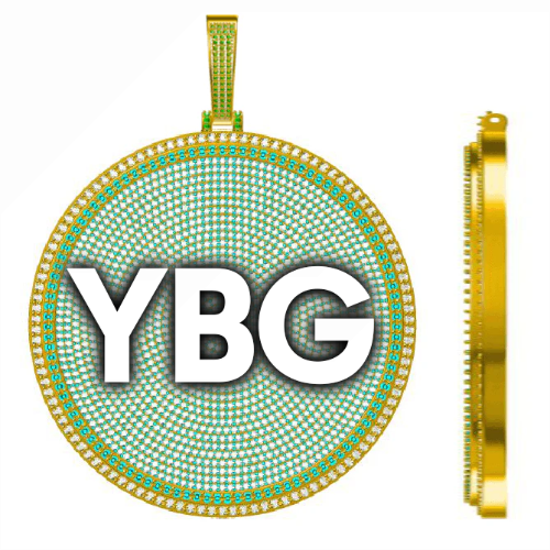 CUSTOM LETTER NECKLACE 3D BIG DISC