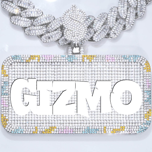 CUSTOM LETTER NECKLACE 3D COLORFUL SQUARE