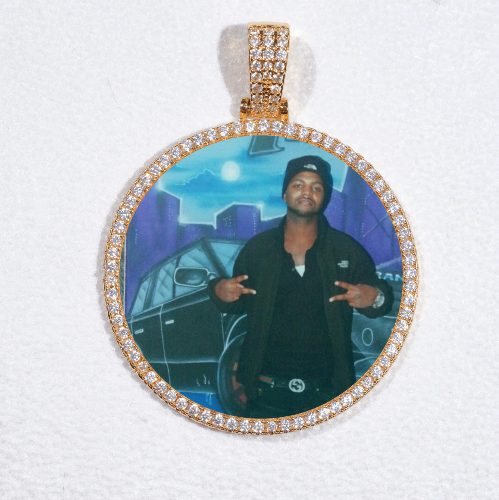 MEDIUM 3D CIRCLE CUSTOM PICTURE PENDANT