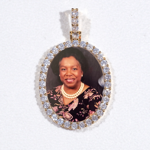 3D Oval Custom Picture Pendant