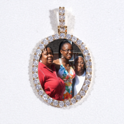 3D Oval Custom Picture Pendant