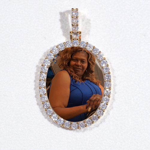 3D Oval Custom Picture Pendant
