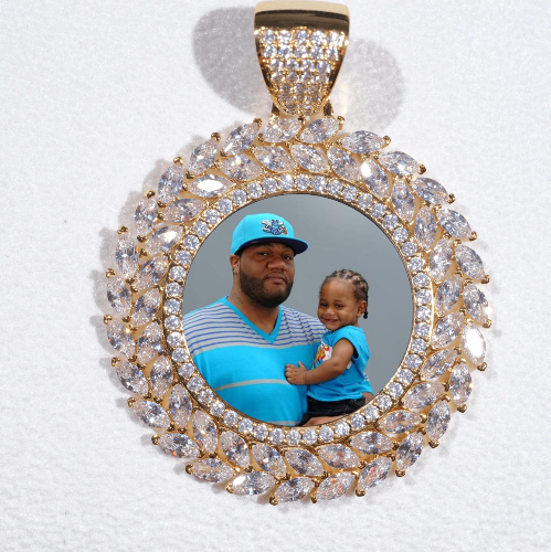 Large 3D Wheat Ear Custom Picture Pendant