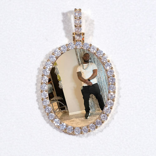 3D Oval Custom Picture Pendant