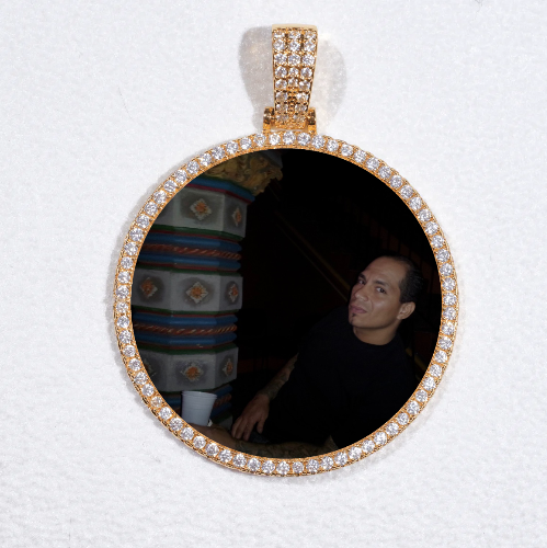MEDIUM 3D CIRCLE CUSTOM PICTURE PENDANT