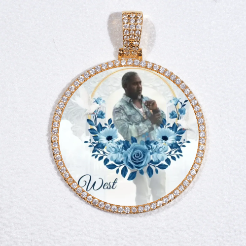 MEDIUM 3D CIRCLE CUSTOM PICTURE PENDANT