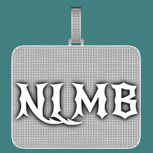 CUSTOM LETTER NECKLACE 3D BIG SQUARE