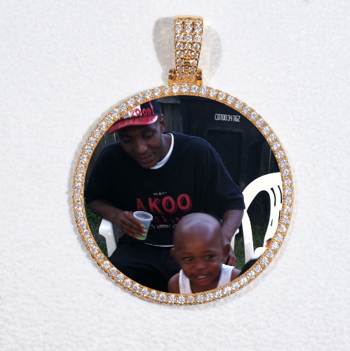 MEDIUM 3D CIRCLE CUSTOM PICTURE PENDANT