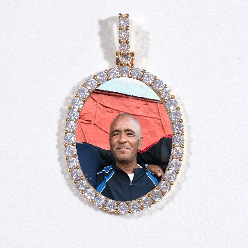 3D Oval Custom Picture Pendant