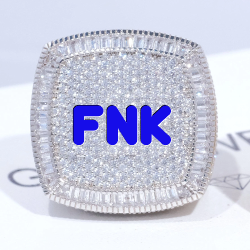 CUSTOM LETTER 3D ICED RING