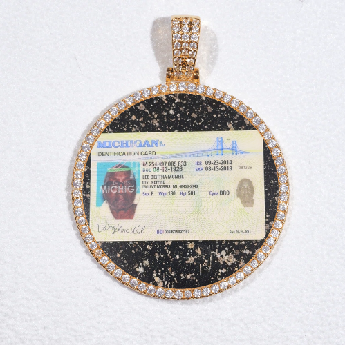 MEDIUM 3D CIRCLE CUSTOM PICTURE PENDANT