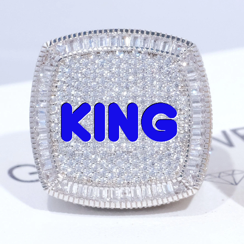 CUSTOM LETTER 3D ICED RING