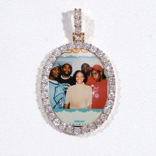 3D Oval Custom Picture Pendant