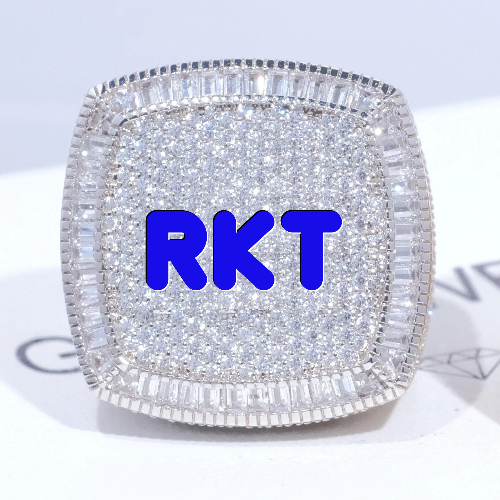 CUSTOM LETTER 3D ICED RING