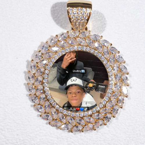 Large 3D Wheat Ear Custom Picture Pendant