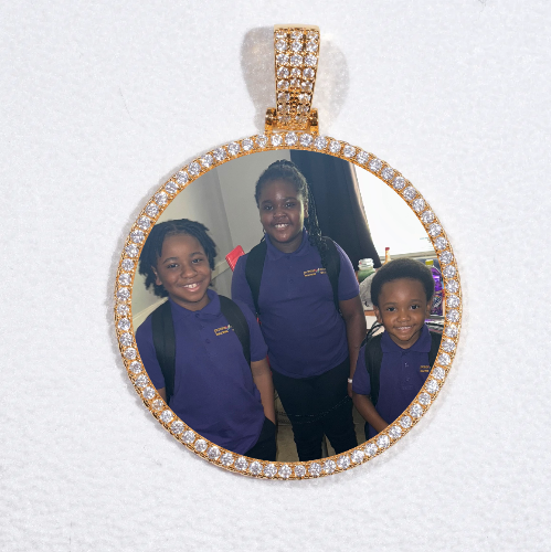 MEDIUM 3D CIRCLE CUSTOM PICTURE PENDANT