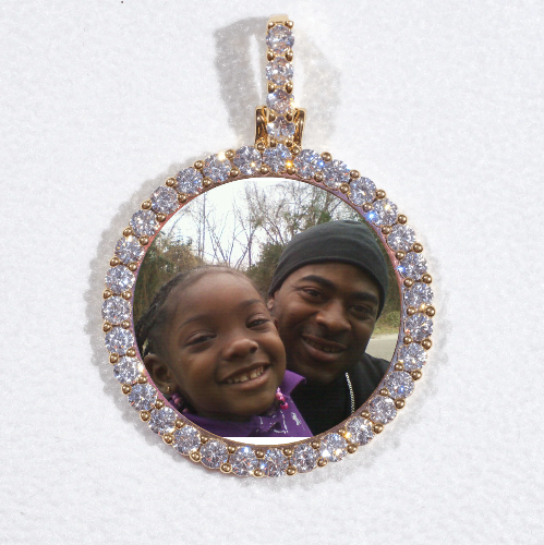 3D CIRCLE CUSTOM PICTURE PENDANT SMALL SIZE