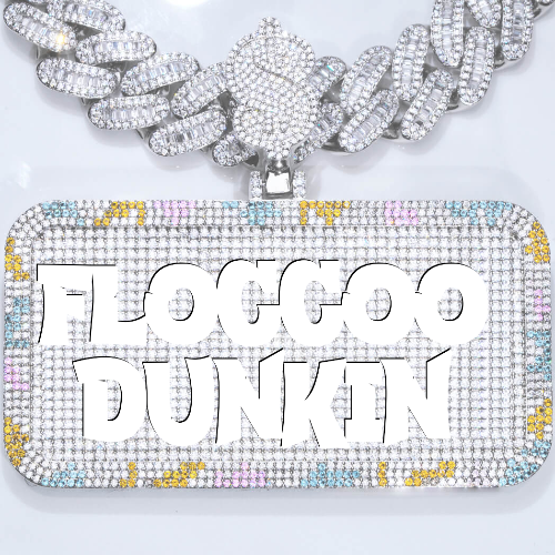 CUSTOM LETTER NECKLACE 3D COLORFUL SQUARE