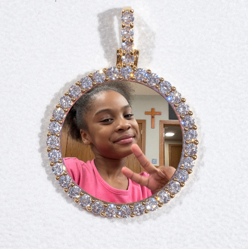 3D CIRCLE CUSTOM PICTURE PENDANT SMALL SIZE