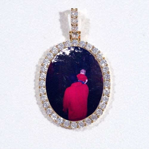 3D Oval Custom Picture Pendant