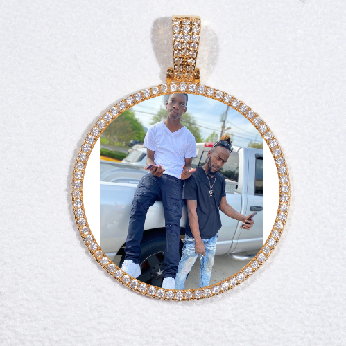 MEDIUM 3D CIRCLE CUSTOM PICTURE PENDANT