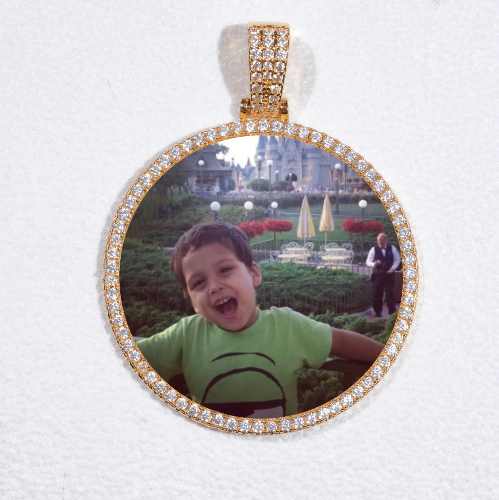 MEDIUM 3D CIRCLE CUSTOM PICTURE PENDANT