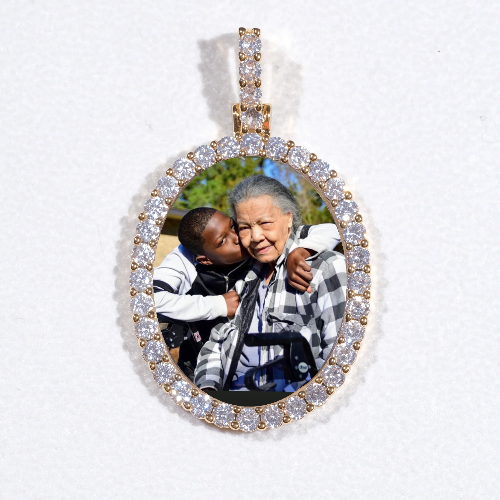 3D Oval Custom Picture Pendant