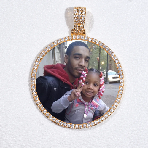MEDIUM 3D CIRCLE CUSTOM PICTURE PENDANT